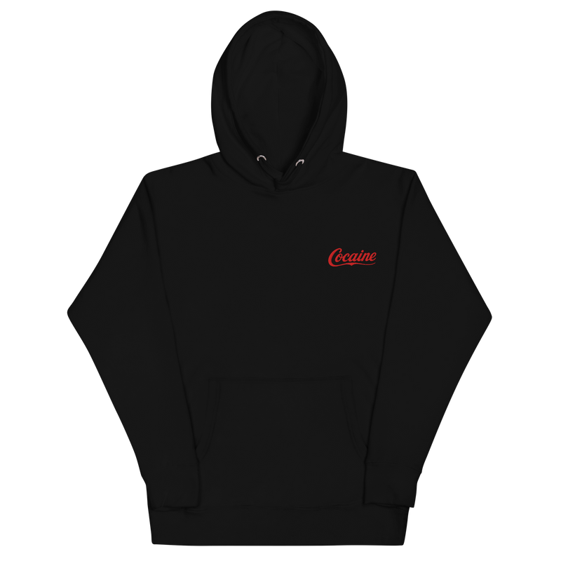 Signature Embroidered Hoodie — Black / Red